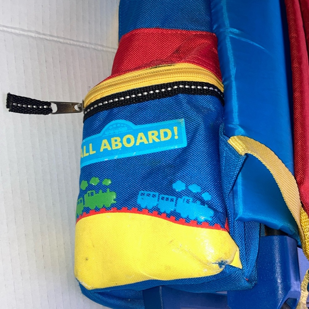 Thomas & Friends Kids 17” Blue Travel Roller Bag Backpack - Picture 15 of 17